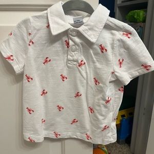 Old navy white crab polo 6-12 months